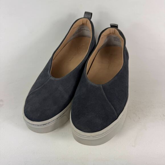 Naked Feet Regime Platform Flats Women's 8.5 Black Faux Leather Slip-On Comfort - Picture 4 of 10